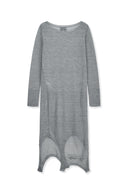 MOHAIR LAYERED KNIT PULLOVER IN LIGHT GRAY image 4