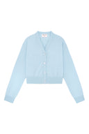 BACK LOGO SEE THROUGH CARDIGAN FOR WOMEN IN LIGHT BLUE image 12