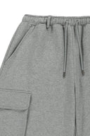 TERRY UTILITY POCKET BERMUDA PANTS IN GRAY image 3