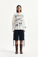 UTILITY CARGO BERMUDA PANTS IN NAVY image 5