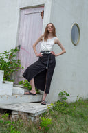UNBALANCE TUCK SLEEVELESS TOP IN WHITE image 11