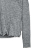 MOHAIR LAYERED KNIT PULLOVER IN LIGHT GRAY image 19