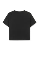 MATIN KIM LOGO CUTTED CROP TOP IN BLACK image 7