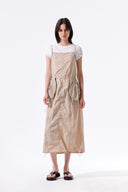 STRAP DETAIL SLEEVELESS UTILITY DRESS IN CHARCOAL GREY image 20