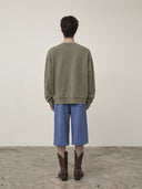 BACK POCKET GLITTER BERMUDA SWEATPANTS FOR MEN IN BLUE image 7