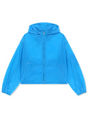 BACK LOGO HOODY WINDBREAKER FOR WOMEN IN BLUE image 1