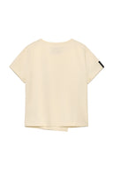 SLIT BUTTON POINT CROP TOP IN IVORY image 14