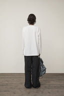 TUCK POINT LONG SLEEVE TOP FOR WOMEN IN WHITE image 17