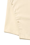 SLIT BUTTON POINT CROP TOP IN IVORY image 16