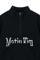 MATIN SPELL POINT KNIT ZIP UP IN BLACK image 3
