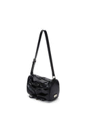 FRONT SHIRRING RIBBON MINI BAG IN BLACK image 3
