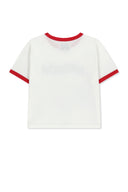 MATIN LOGO RINGER CROP TOP IN WHITE image 2