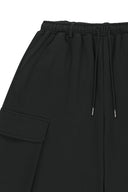TERRY UTILITY POCKET BERMUDA PANTS IN BLACK image 13