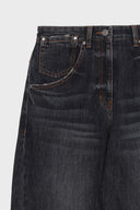TWISTED SEAM DENIM PANTS IN DARK GRAY image 5
