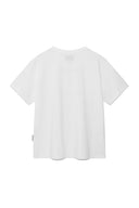 EMBROIDERY SMALL LOGO OVERSIZE TOP IN WHITE image 13