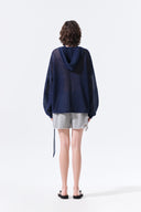DISTRESSED TERRY SKORT SHORTS IN GRAY image 19
