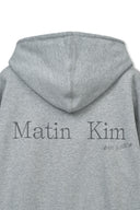 BACK LOGO ESSENTIAL HOODY ZIP UP IN GRAY image 11