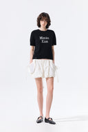 HALF SLEEVE LOGO PULLOVER FOR WOMEN IN BLACK image 20