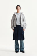 CROPPED BACK LOGO HOODY WIND BREAKER IN LIGHT BEIGE image 20