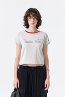 TONAL RIB LOGO CROP TOP IN CHARCOAL GREY image 15