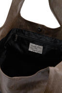 SIDE STRING LEATHER BIG SHOULDER BAG IN BROWN image 4