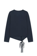 ASYMMETRIC BUTTON CLOSURE TOP IN NAVY image 2