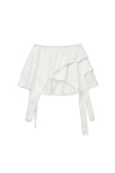 MULTI PANEL LAYERED SKIRT IN WHITE image 2