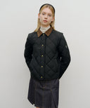 W DETACHABLE QUILTING JACKET IN BLACK image 16