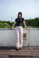 BUBBLY GRAPHIC PRINTING TOP IN BLACK image 11