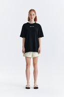 EMBROIDERY SMALL LOGO OVERSIZE TOP IN BLACK image 16