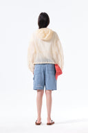 BACK LOGO HOODY WINDBREAKER FOR WOMEN IN CREAM image 9