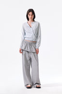 BACK LOGO SHEER CARDIGAN FOR WOMEN IN LIGHT BLUE image 10
