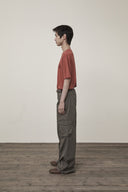 STAMP LOGO GRAPHIC OVERSIZE TOP FOR MEN IN BRICK image 6
