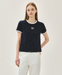 W CLASSIC LOGO RINGER TEE IN NAVY image 10