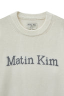 COLOR TRIM LINE LOGO PULLOVER IN IVORY image 4
