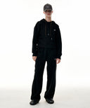 ARC BACK LOGO HOODIE IN BLACK