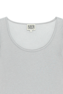 W SMALL CLASSIC LOGO SLEEVELESS LAYERED TEE IN LIGHT GRAY