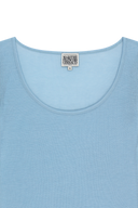 W SMALL CLASSIC LOGO SLEEVELESS LAYERED TEE IN SKY BLUE