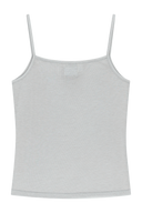 W SMALL CLASSIC LOGO SLEEVELESS LAYERED TEE IN LIGHT GRAY