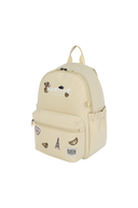 KIDS ALLOVER BEAR WAPPEN BACKPACK IN BEIGE