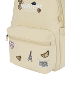 KIDS ALLOVER BEAR WAPPEN BACKPACK IN BEIGE