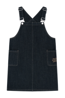KIDS W OVERALL DENIM SKIRT IN INDIGO