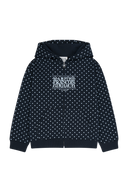KIDS CLASSIC LOGO EMBROIDERY HOODIE ZIP-UP IN DOT