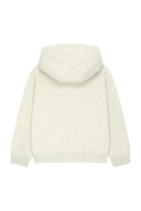 KIDS CLASSIC LOGO EMBROIDERY HOODIE ZIP-UP IN OATMEAL
