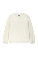 KIDS CLASSIC LOGO EMBOSSING SWEATSHIRT IN OATMEAL