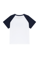 KIDS CLASSIC LOGO OVERSIZED RAGLAN TEE IN NAVY