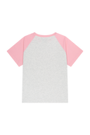 KIDS CLASSIC LOGO OVERSIZED RAGLAN TEE IN PINK