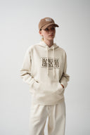 CLASSIC LOGO HOODIE IN OATMEAL