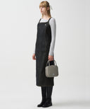 W SLIM FIT SLEEVELESS DENIM DRESS IN DARK BLUE