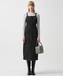 W SLIM FIT SLEEVELESS DENIM DRESS IN DARK BLUE